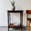 Miniatura: Antique Wooden Side Table with 2 Tiers