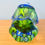 Miniature : Vintage Murano Blue and Green Glass Vase