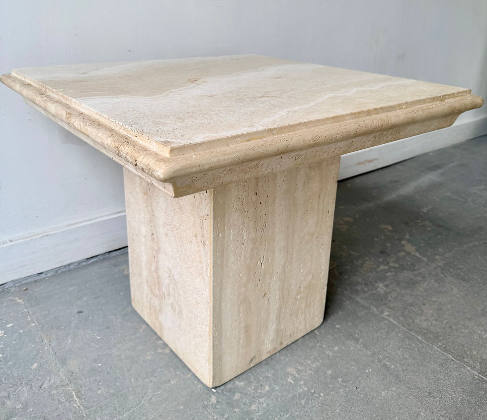 Miniatura: Square Travertine Stone Side Table