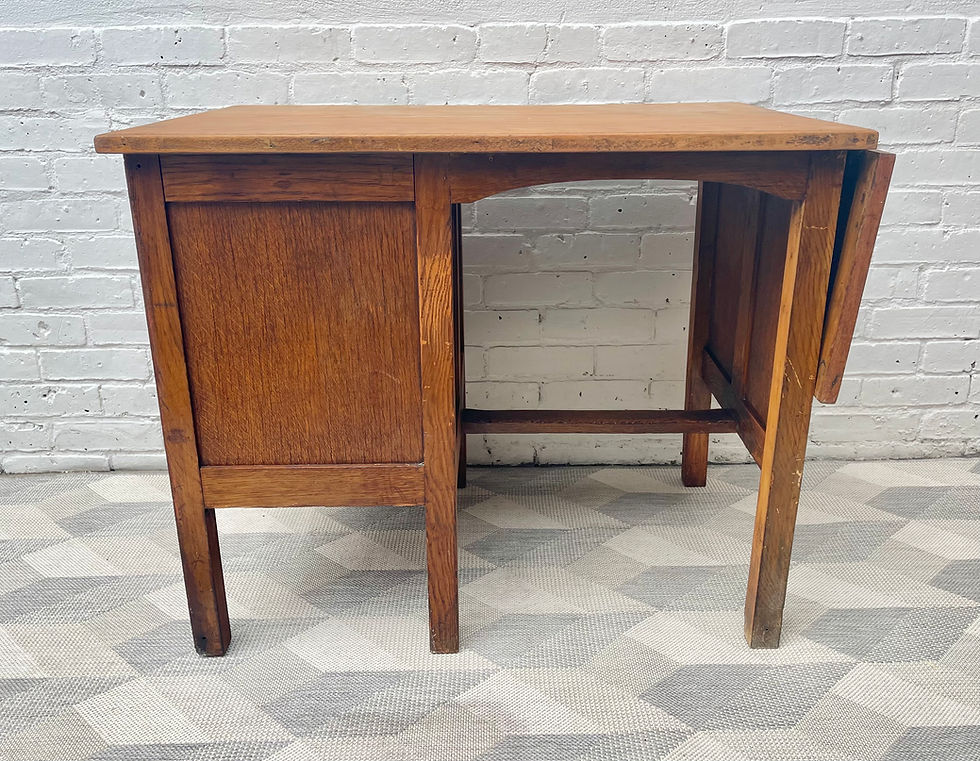 Miniatura: Vintage Wooden Extending Desk with Drawers