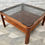 Miniature : Vintage Glass Coffee Table Square Teak #826