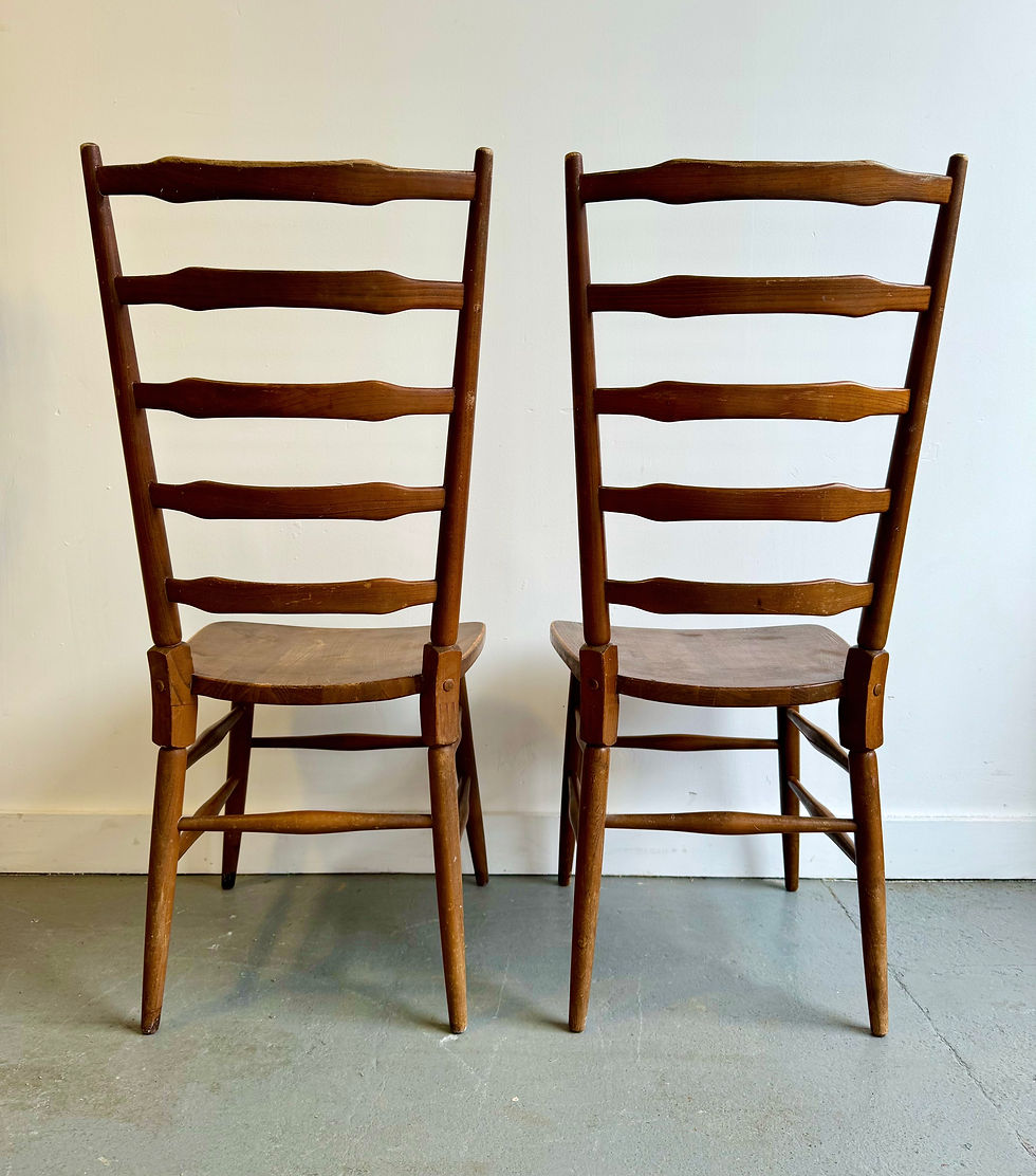 Miniatura: Pair of Vintage Ladderback Chairs by Ensign