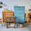 Thumbnail: Antique Swedish Side Table Hand Painted Folk Art collection