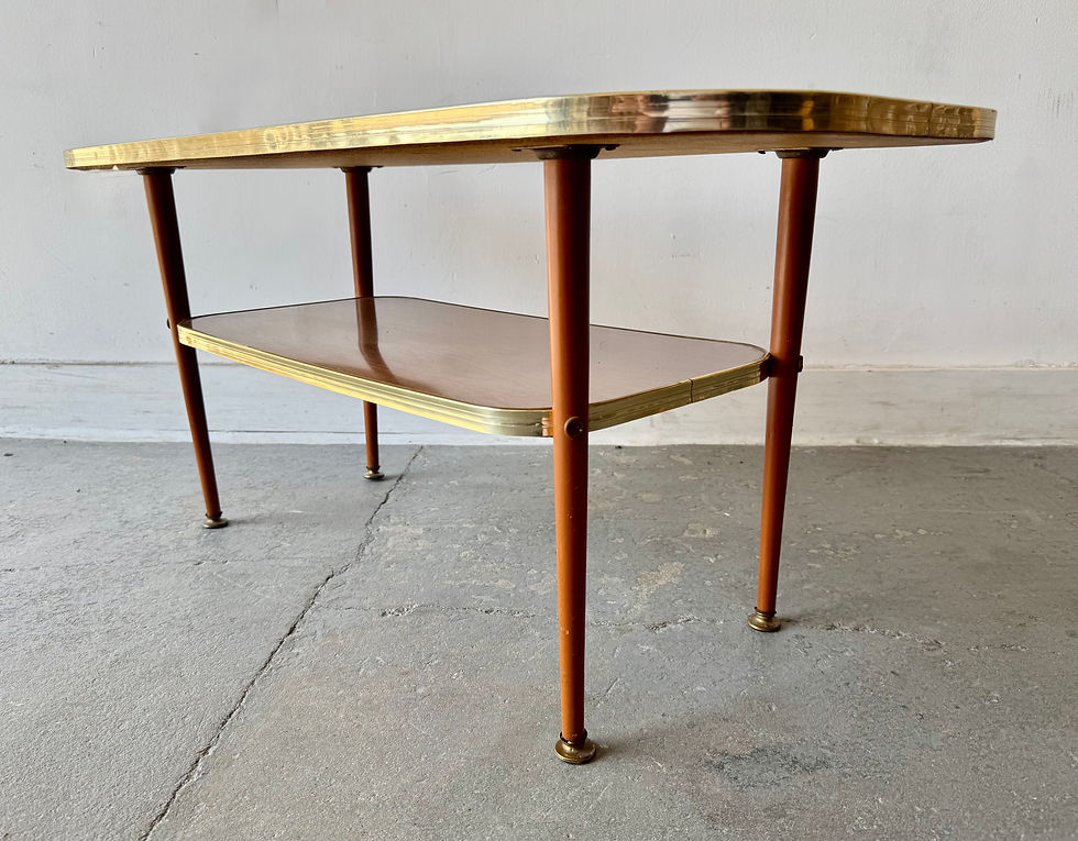 Thumbnail: Mid-Century Formica Coffee Table with Lower Shelf