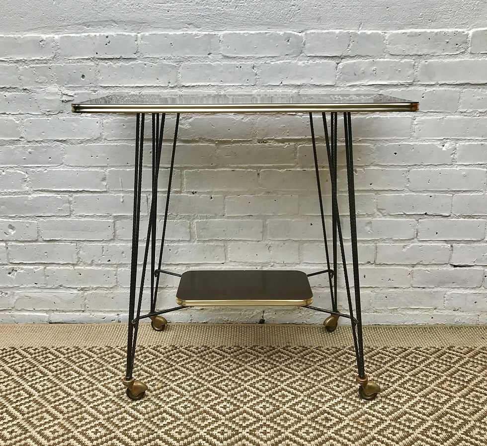 Miniature : Side Table Drinks Trolley on Wheels #380