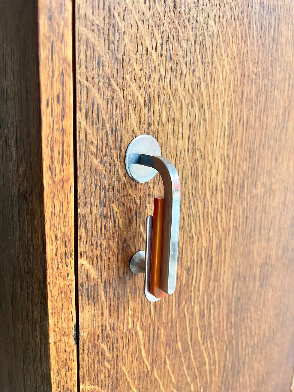 Miniatura: Art Deco Oak Bedside Table Cabinet