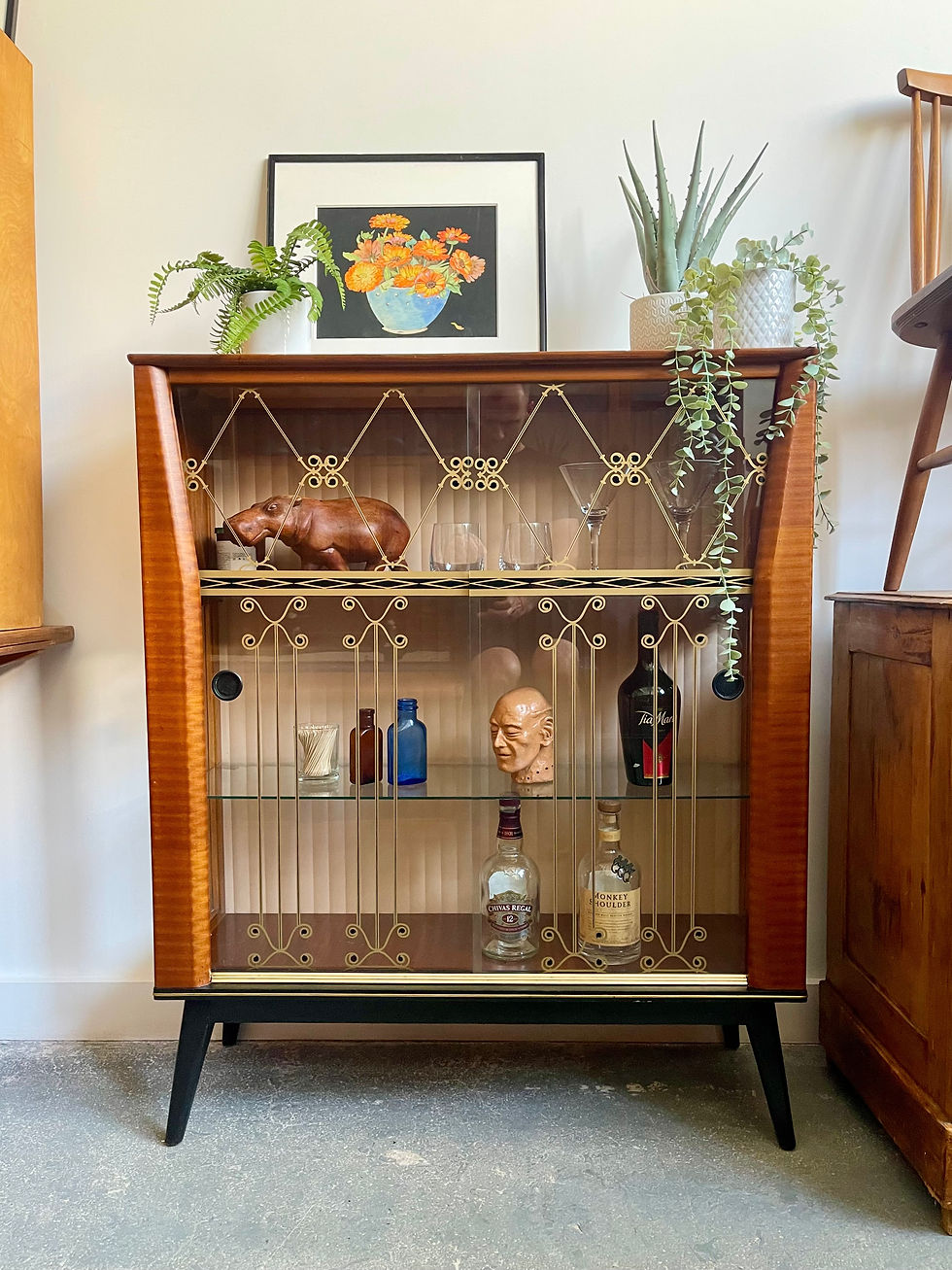 Miniatura: Vintage Glass Drinks Cabinet