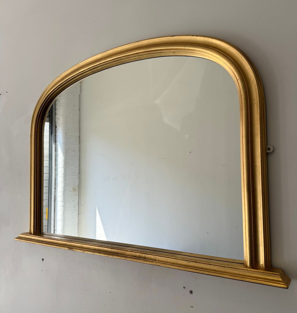 Mantlepiece Mirror with Gold Frame right side