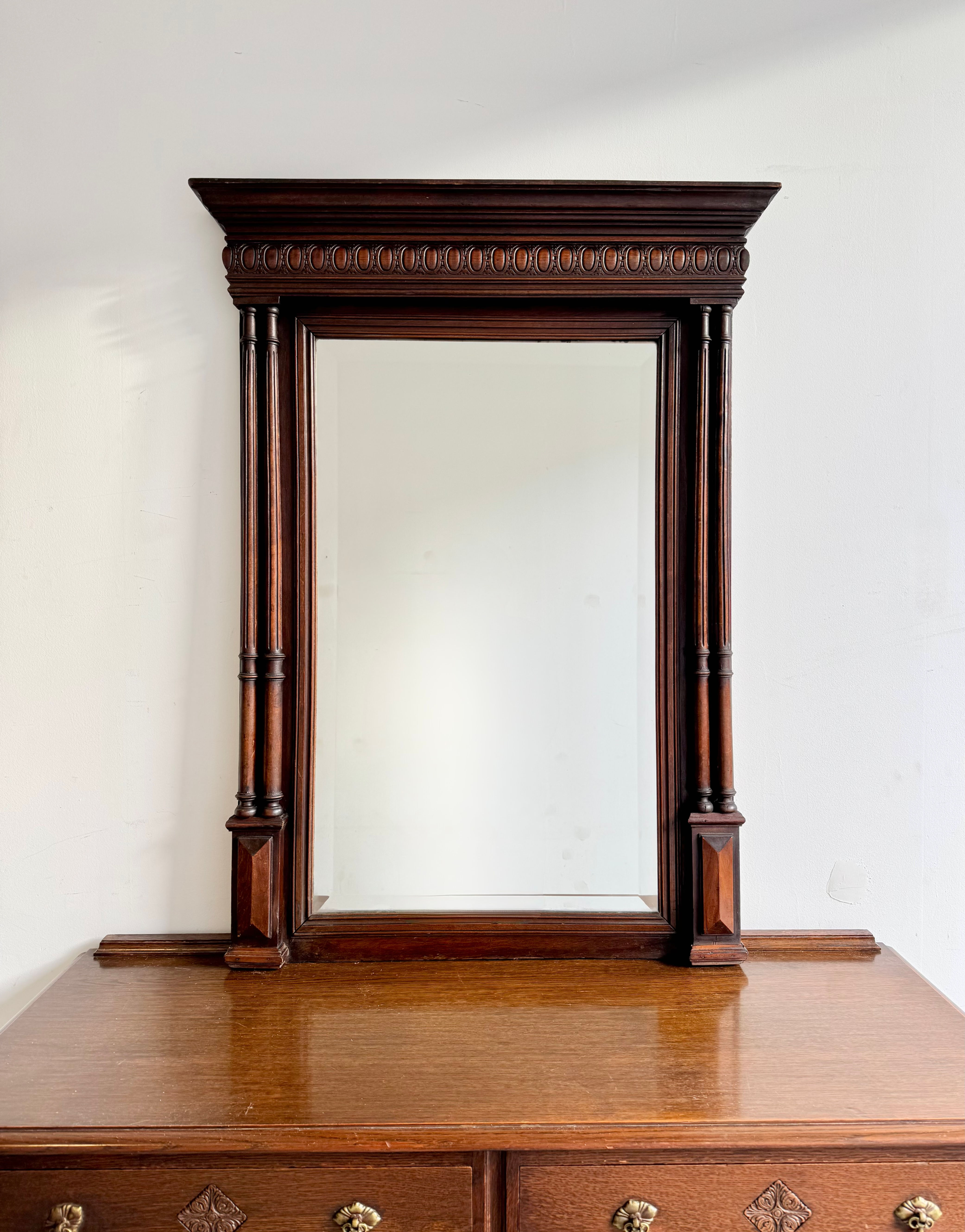Beveled Mantlepiece Mirror from France
