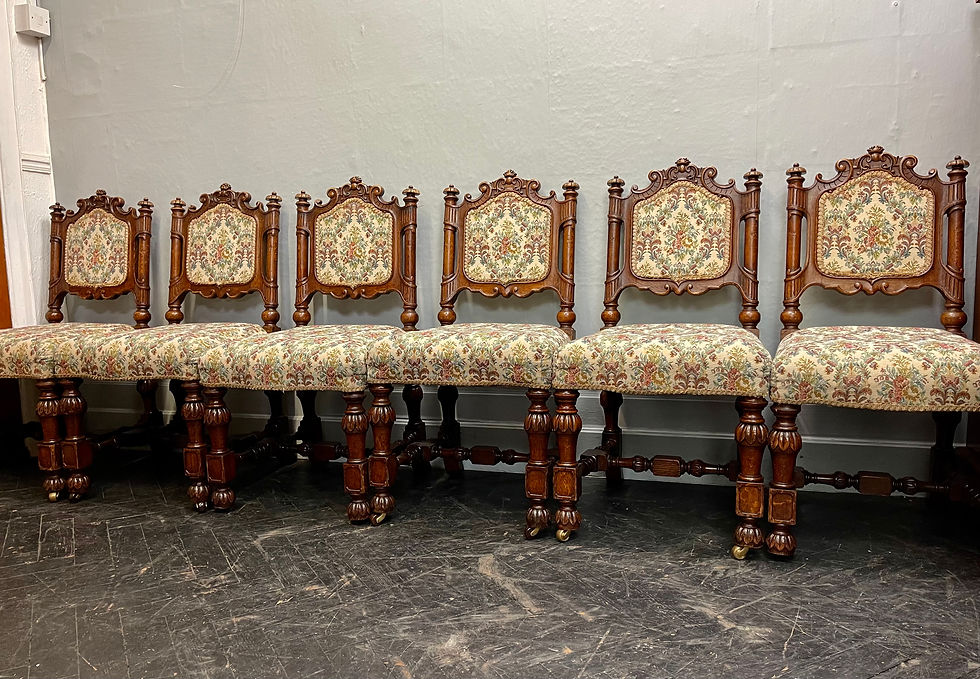 Miniatura: Set of 6 Victorian Gothic Dining Chairs