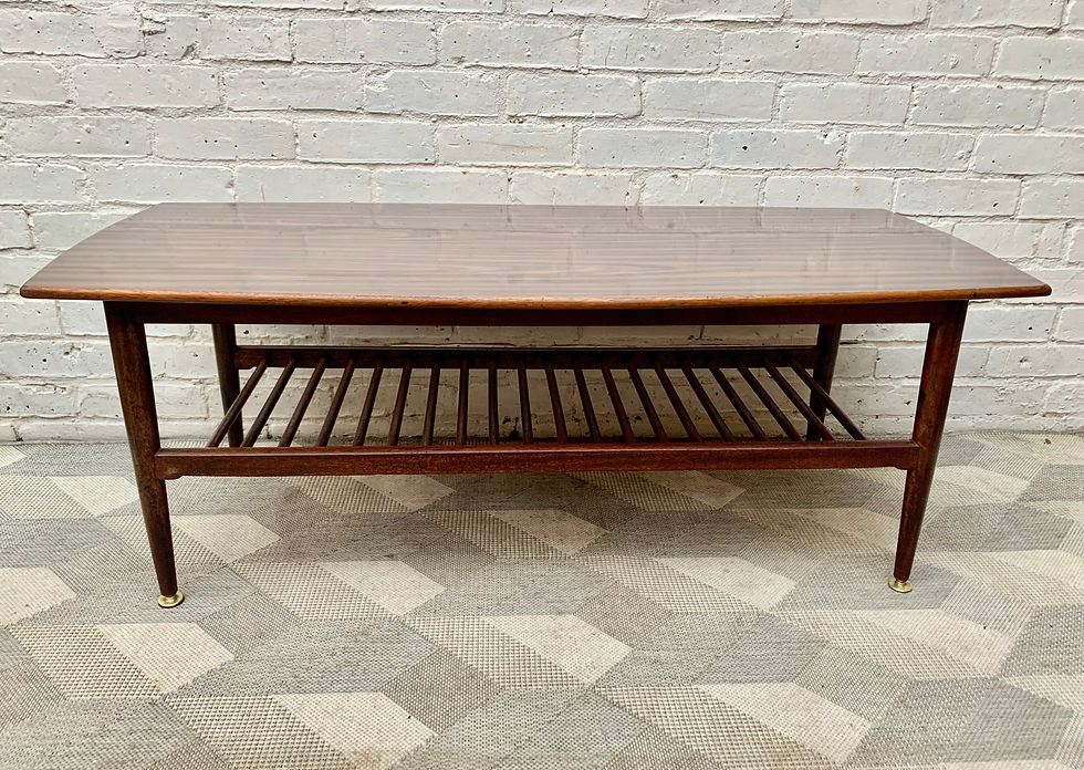 Thumbnail: Large Vintage Coffee Table with Shelf #D282