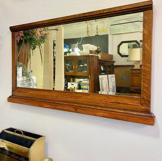 Large vintage mirror with wooden frame,