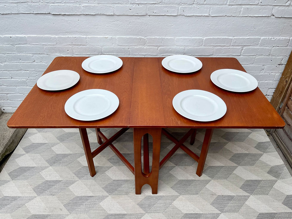 Miniatura: Vintage Folding Gate Leg Dining Table