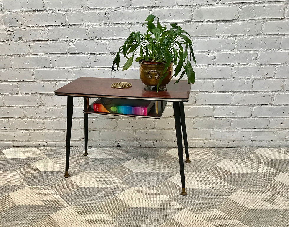 Miniatura: Vintage Retro Small Side Coffee Table Lower Shelf #535