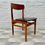 Miniature : Vintage Dining Chair Black Vinyl Teak Frame