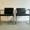 Miniatura: Pair of Black Vinyl Cantilever Side Chairs fronts