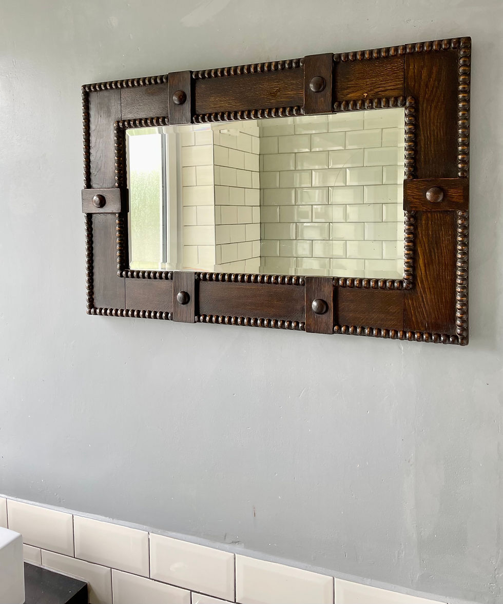 Miniatura: Vintage Arts and Crafts Rectangular Mirror
