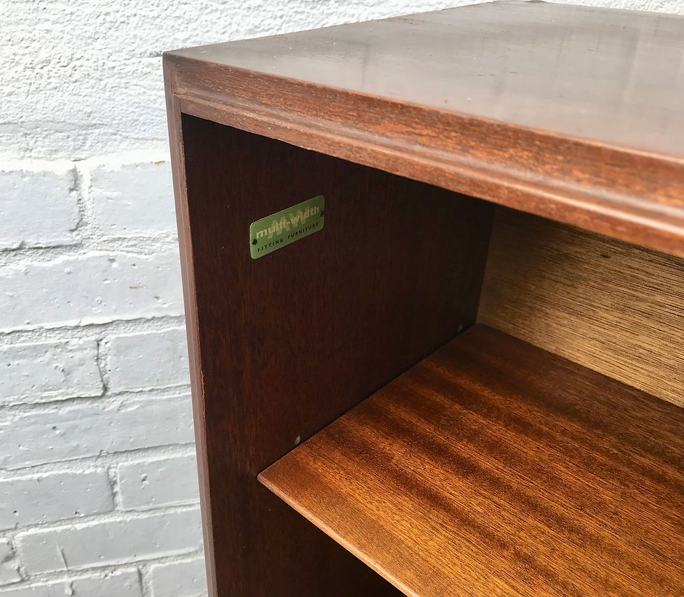 Miniature : Vintage Bookshelf Cabinet Glass Wood #700