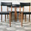 Miniatura: Vintage Black Vinyl Dining Chairs Set of 4 #506