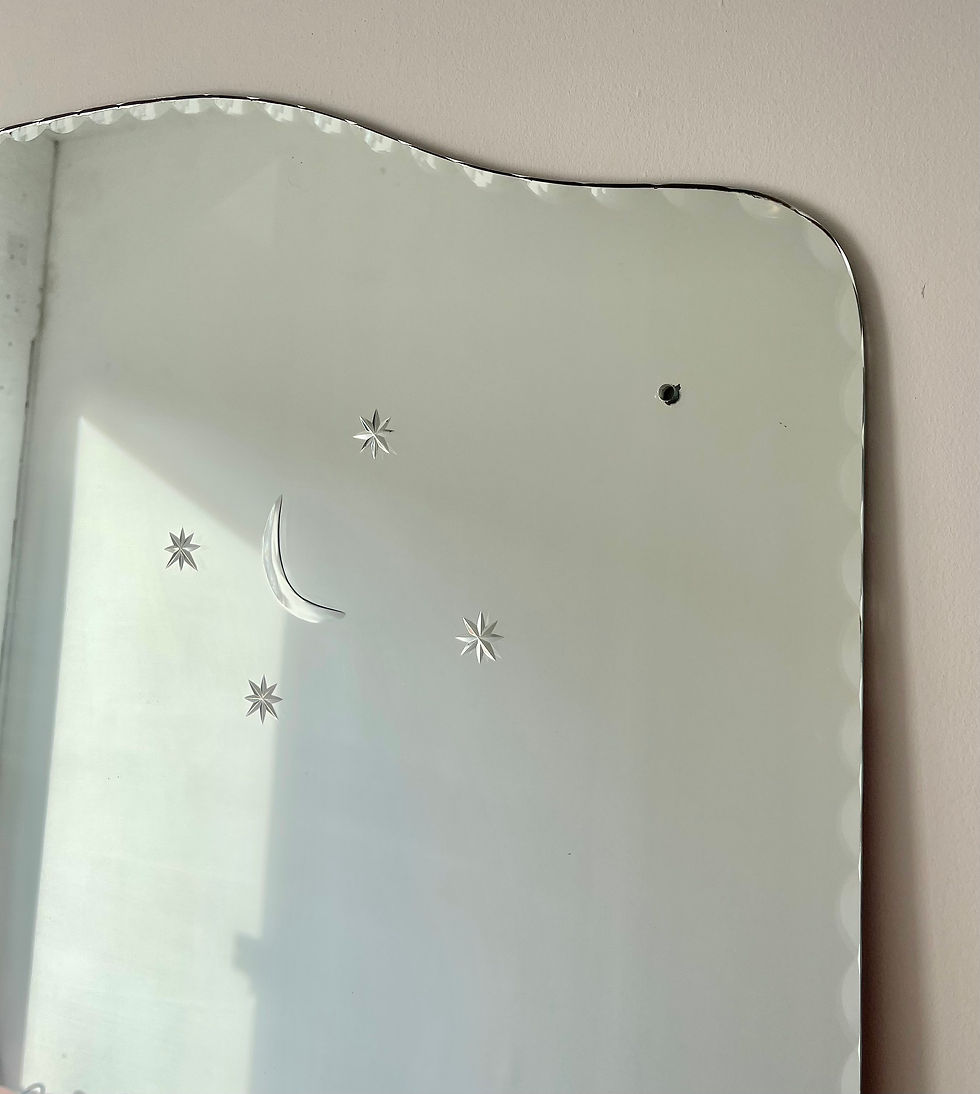 Miniatura: Large Vintage Frameless Wall Mirror