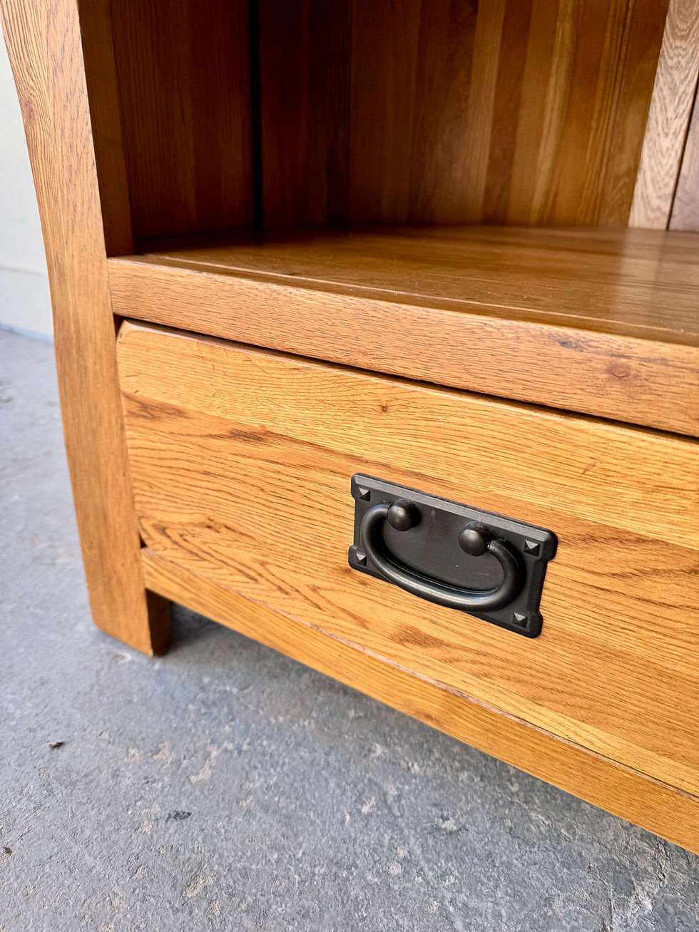 Miniatura: Oak Corner TV Unit with Drawer