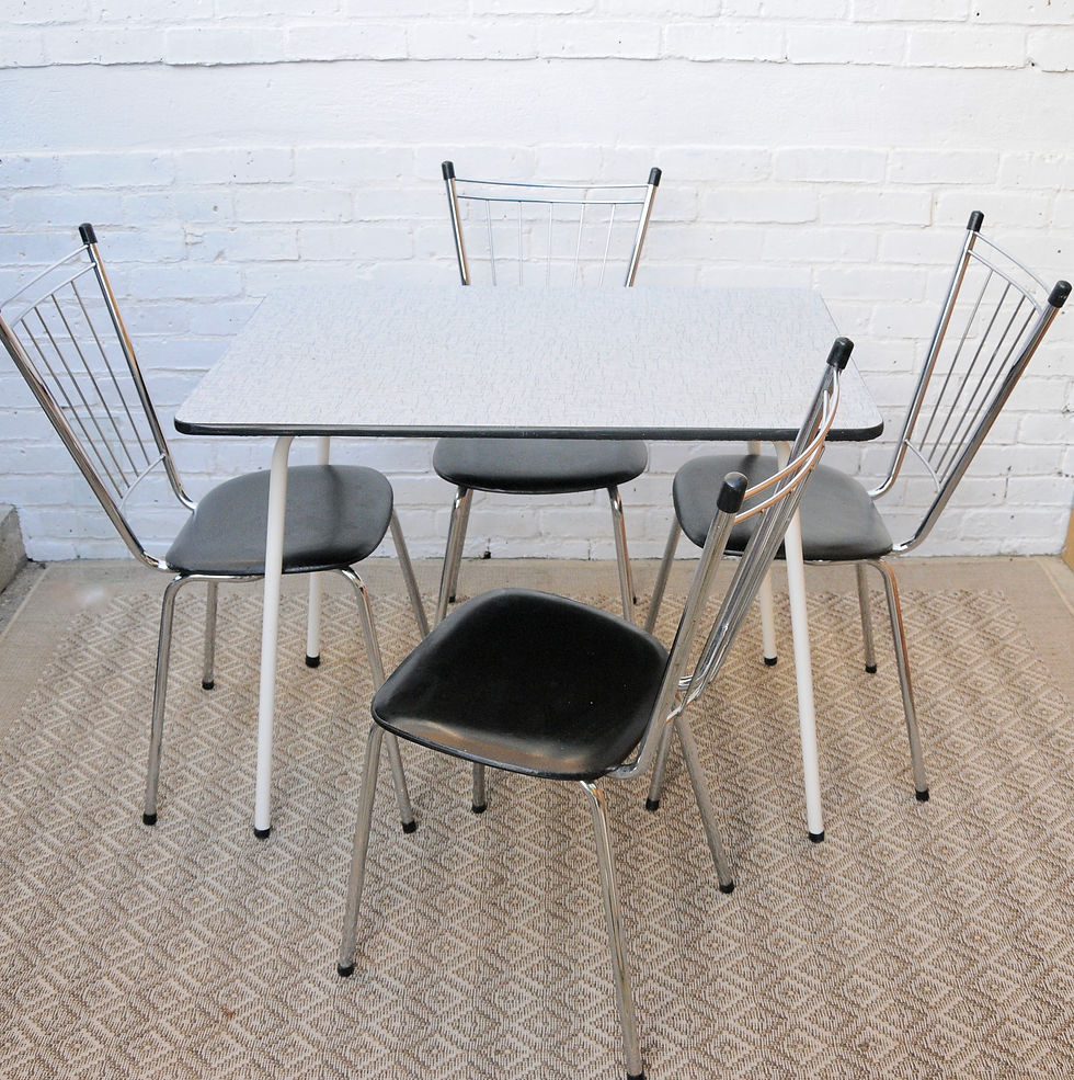 Miniature : RETRO KITCHEN DINING TABLE AND CHAIRS