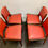 Miniatura: Vintage Teak Dining Chairs Red Vinyl Set of 4 #951