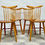 Miniature : Set of 4 Vintage Wooden Dining Chairs
