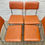 Miniatura: 4 ORANGE DINING CHAIRS