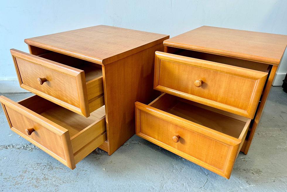 Miniature : Vintage Pair of Bedside Tables with Drawers