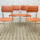 Miniatura: 4 ORANGE DINING CHAIRS
