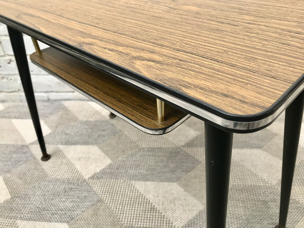 Miniatura: Small Side Coffee Table with Shelf Vintage #739