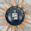 Thumbnail: Vintage Metamec Starburst Wall Clock Teak Copper #D34