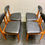 Miniature : Set of 4 Vintage Dining Chairs Black Vinyl #D49