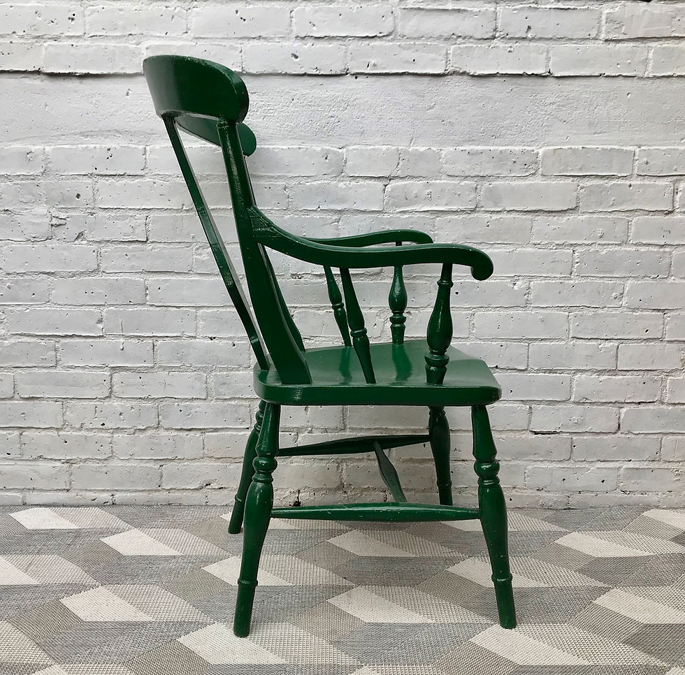 Miniatura: Victorian Farmhouse Grandfather Chair Green #595