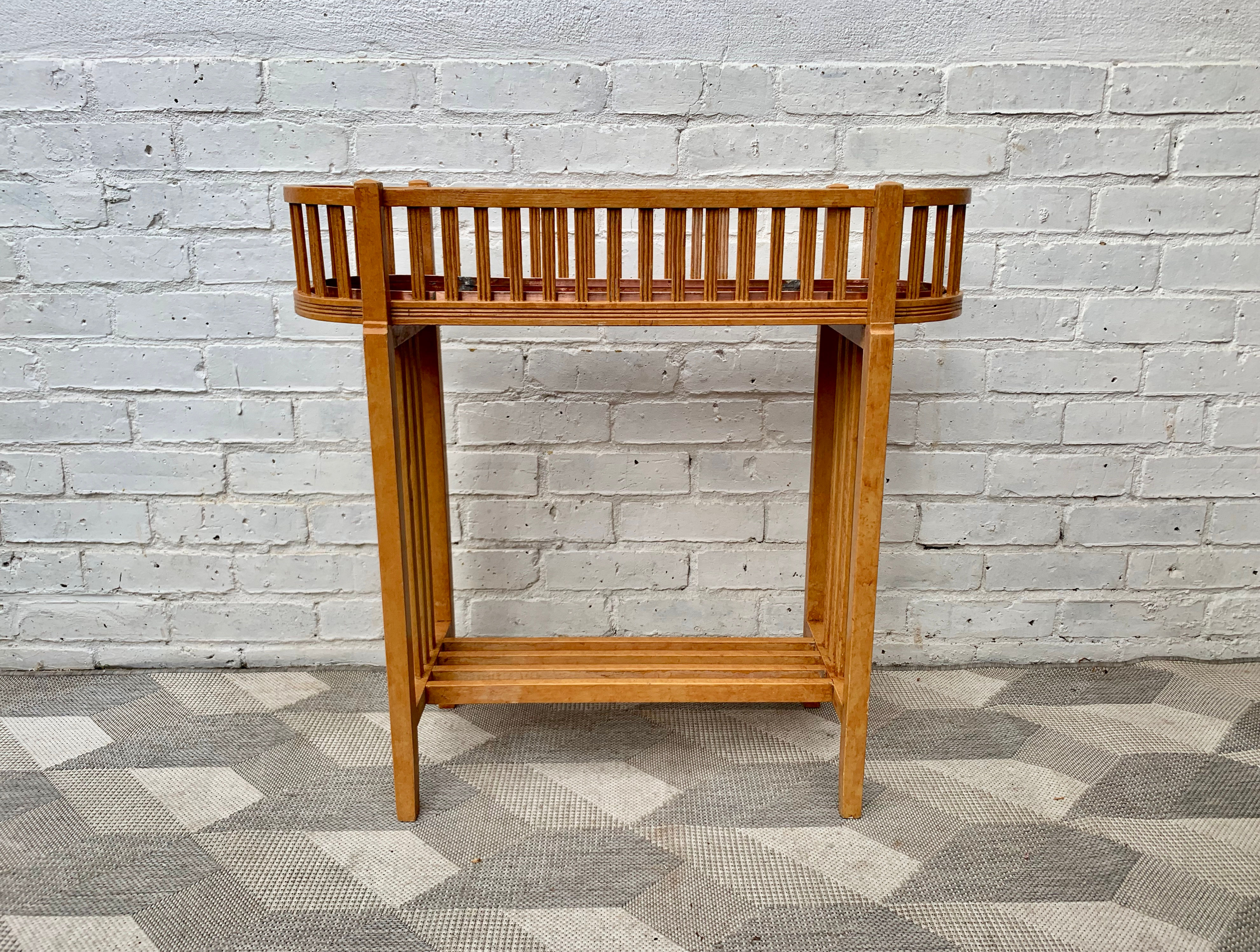 Vintage Art Deco Plant Stand Wooden #D97
