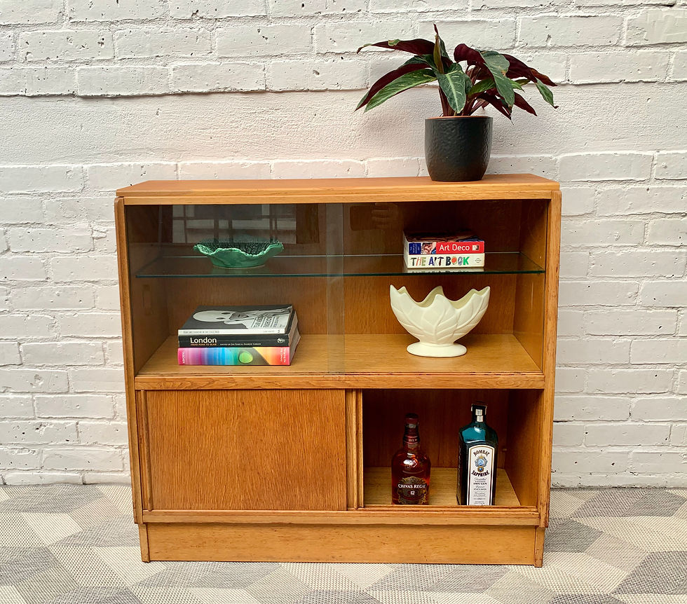 Miniature : Vintage G Plan Bookcase Glass Cabinet Teak #D509