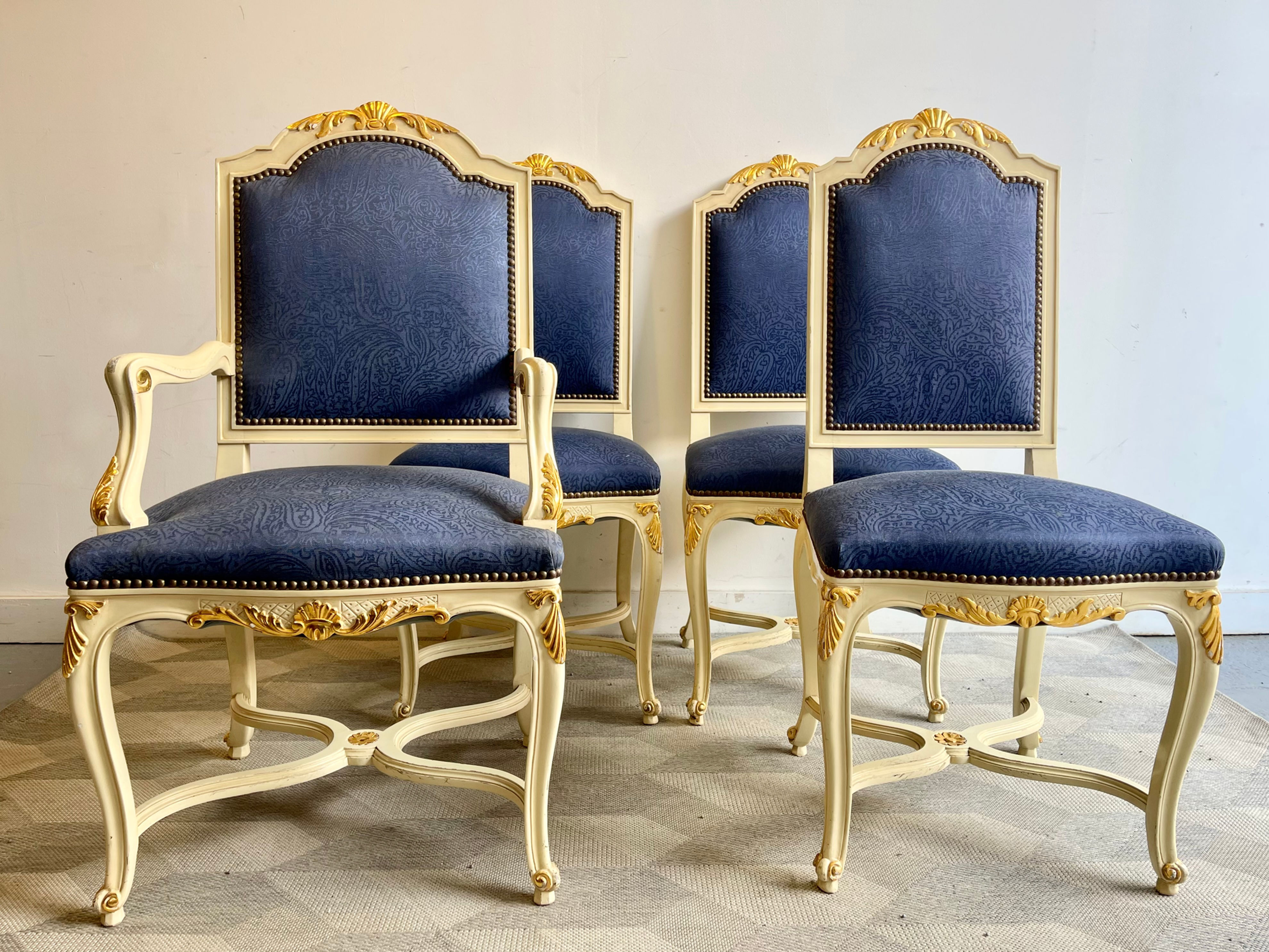 Set of 4 Louis XVI Style Dining Chairs