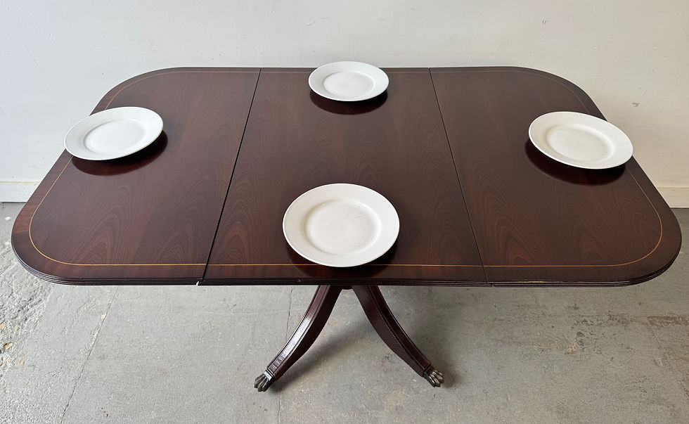 Miniatura: Regency Style Drop Leaf Pedestal Dining Table