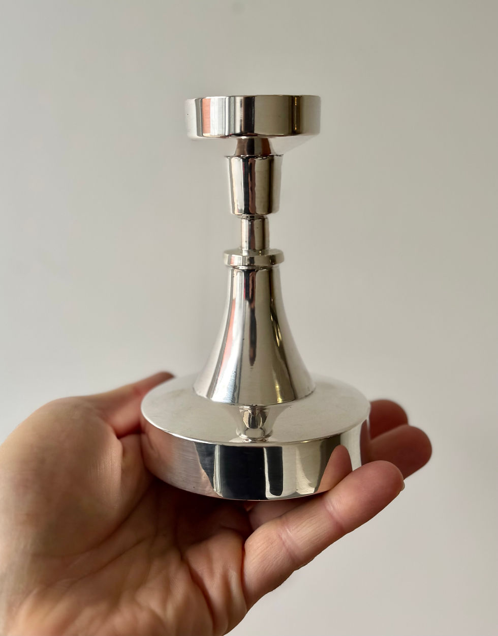 Miniatura: Vintage Pair of Silver Candlesticks by Löfman single