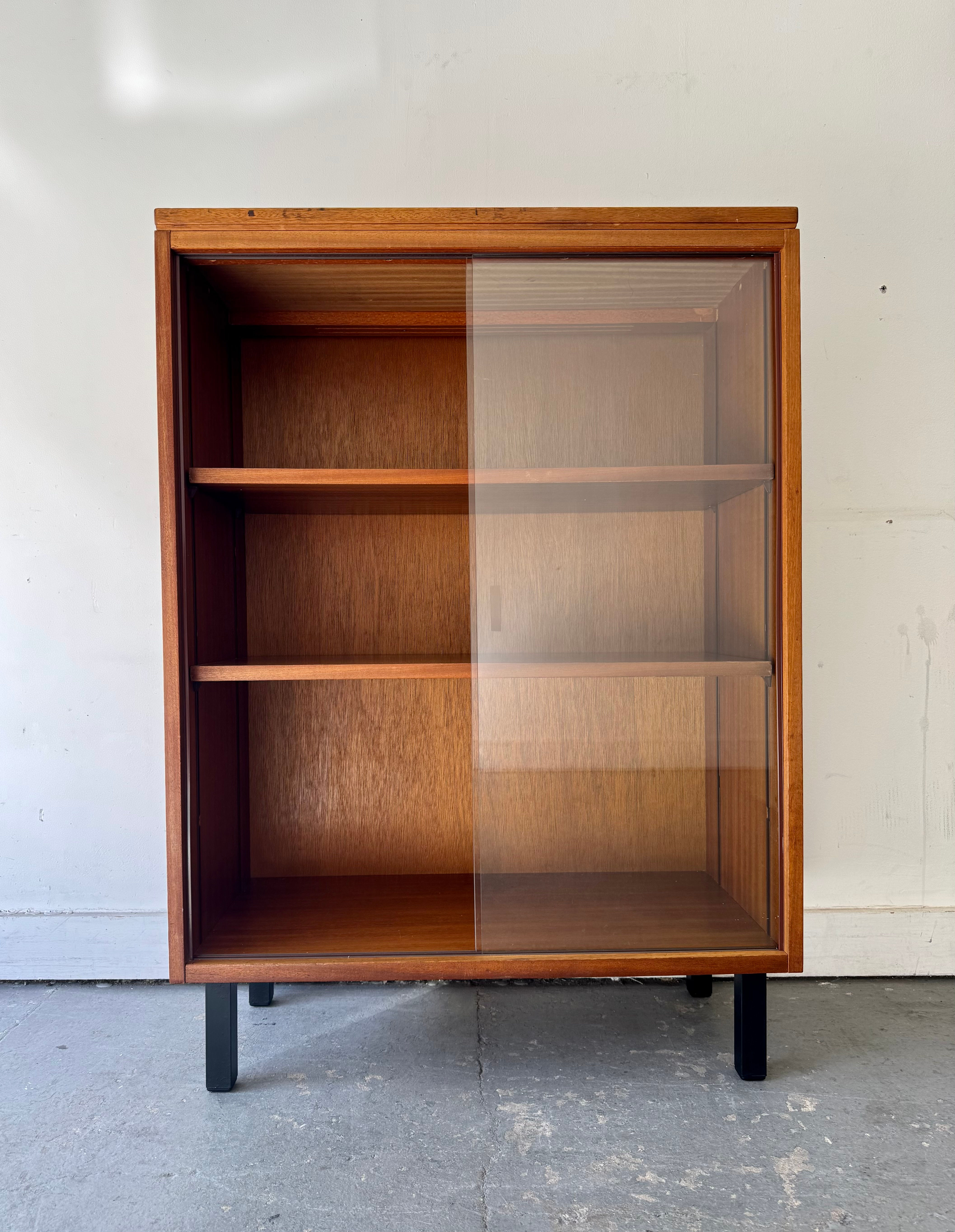 Vintage Glass Display Cabinet front open