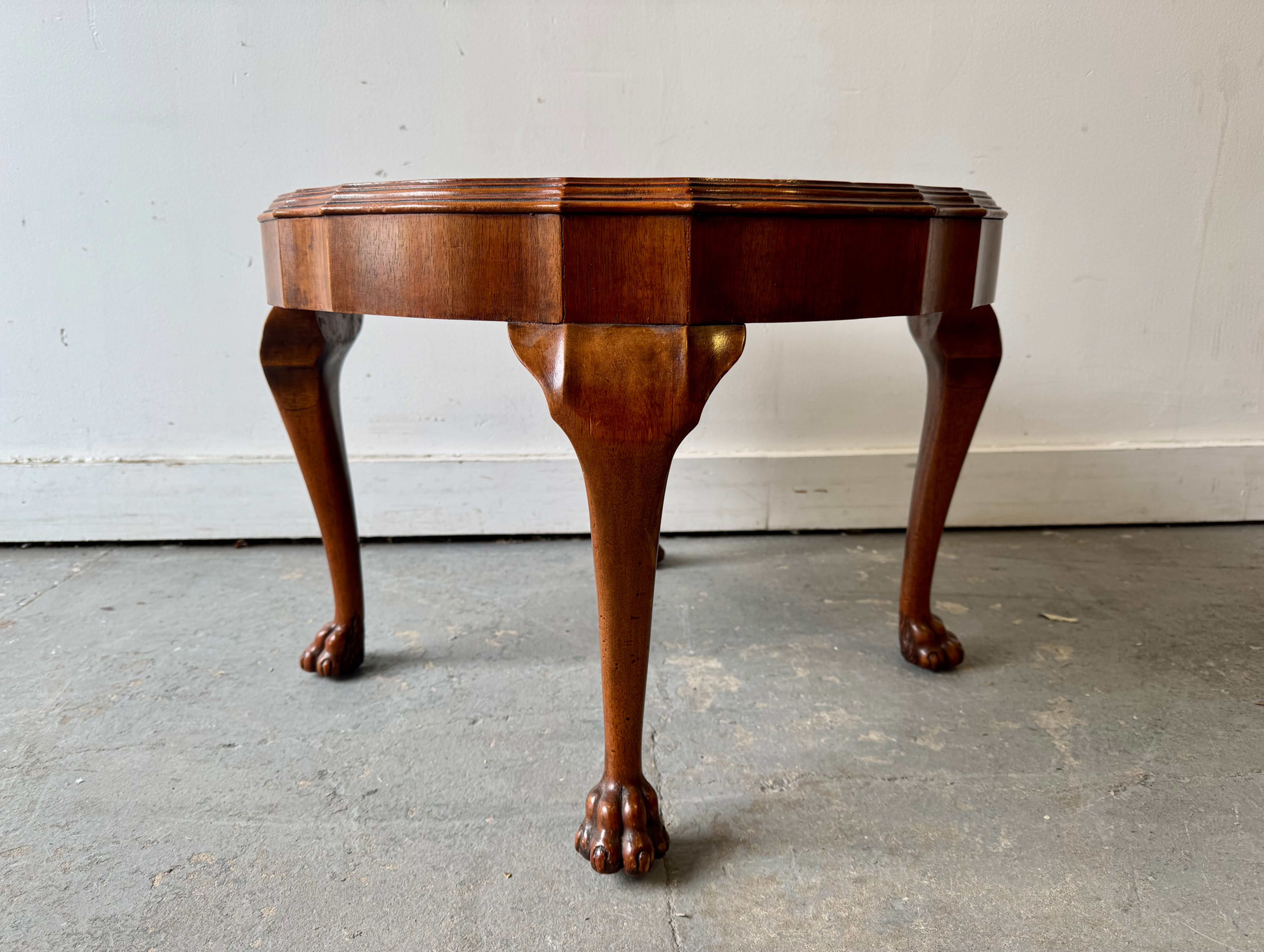 Small Vintage Round Coffee Table front