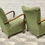 Miniature : Pair of Art Deco Armchairs Green #468