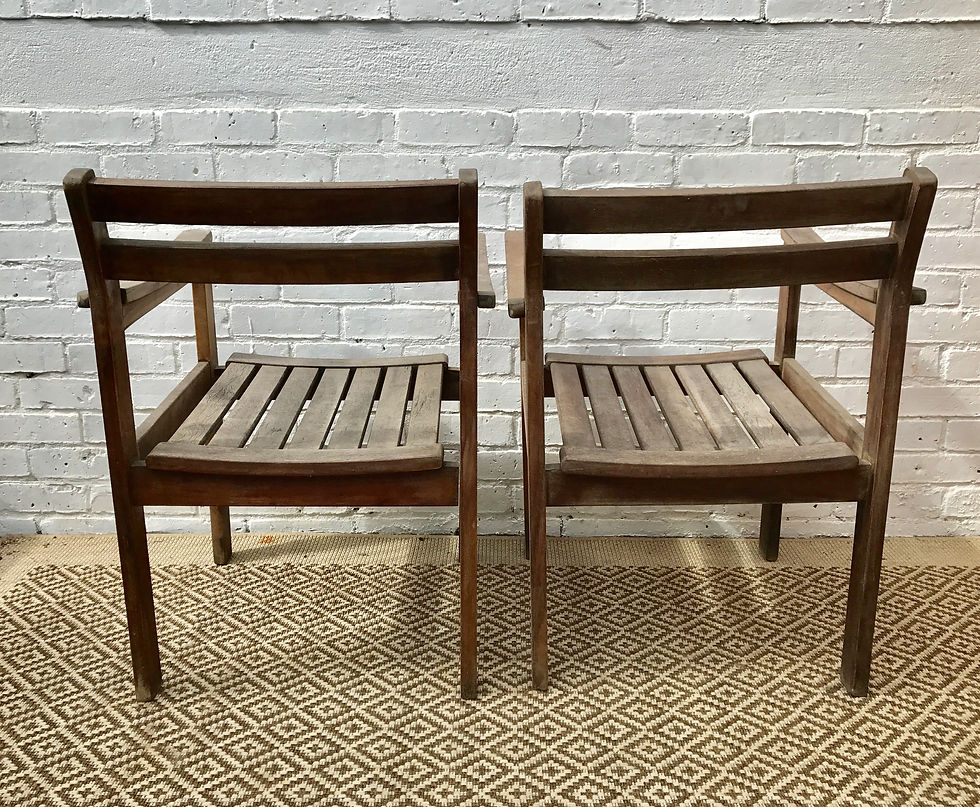 Miniature : PAIR OF GARDEN CHAIRS