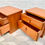 Miniature : Vintage Bedside Table Drawers Pair Teak #D161