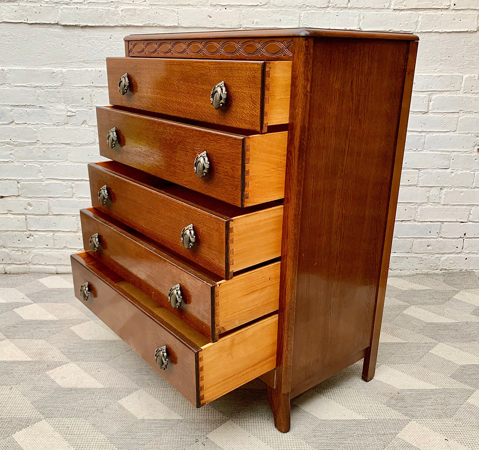 Miniature : Vintage Chest of Bedroom Drawers by Lebus #D484