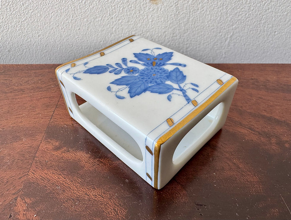 Miniatura: Porcelain Match Box Holder Blue by Herend