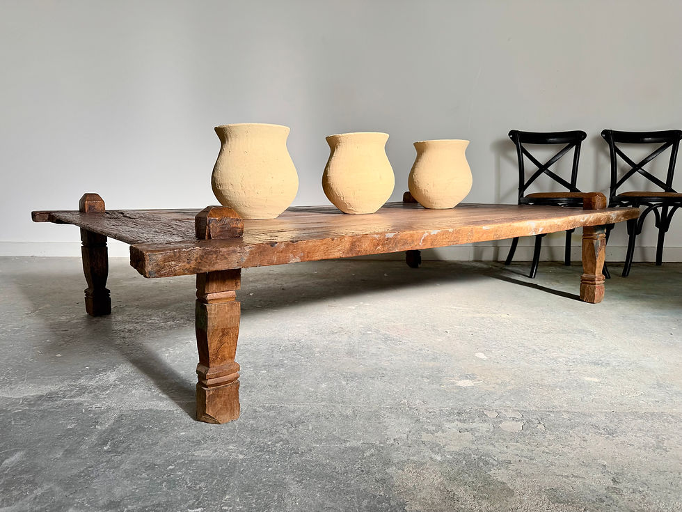 Thumbnail: Large Antique Indonesian Coffee Table styled