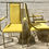 Miniature : Pair of Vintage Carver Chairs Metal Yellow #669