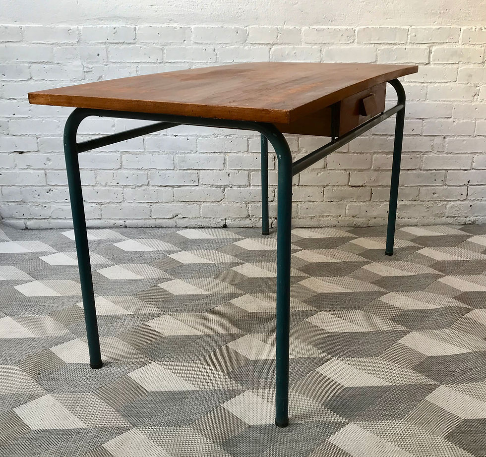 Thumbnail: Vintage Wooden Desk With Drawer #507